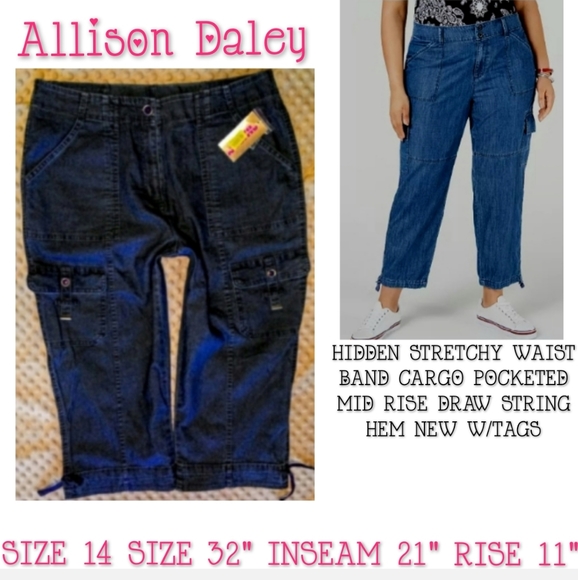 Allison Daley Denim - Allison Daley Cargo Pocket Jeans Size 14 B. F. NWT